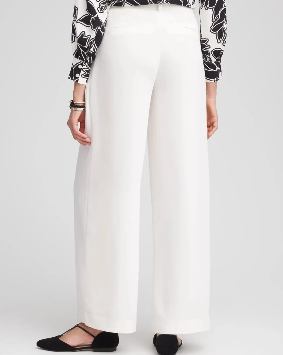 Crepe Pleated Relaxed Pants