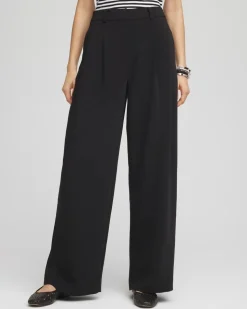 Crepe Pleated Relaxed Pants