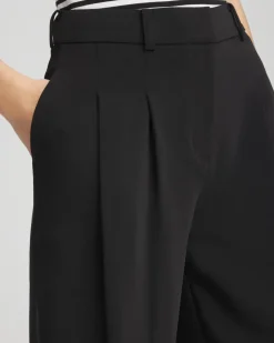 Crepe Pleated Relaxed Pants