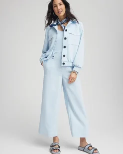Crepe Wide-Leg Culotte Pants