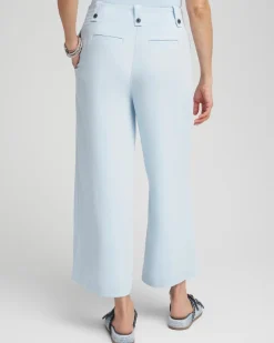 Crepe Wide-Leg Culotte Pants