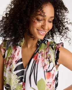 Crinkle Chiffon Animal Print Dress