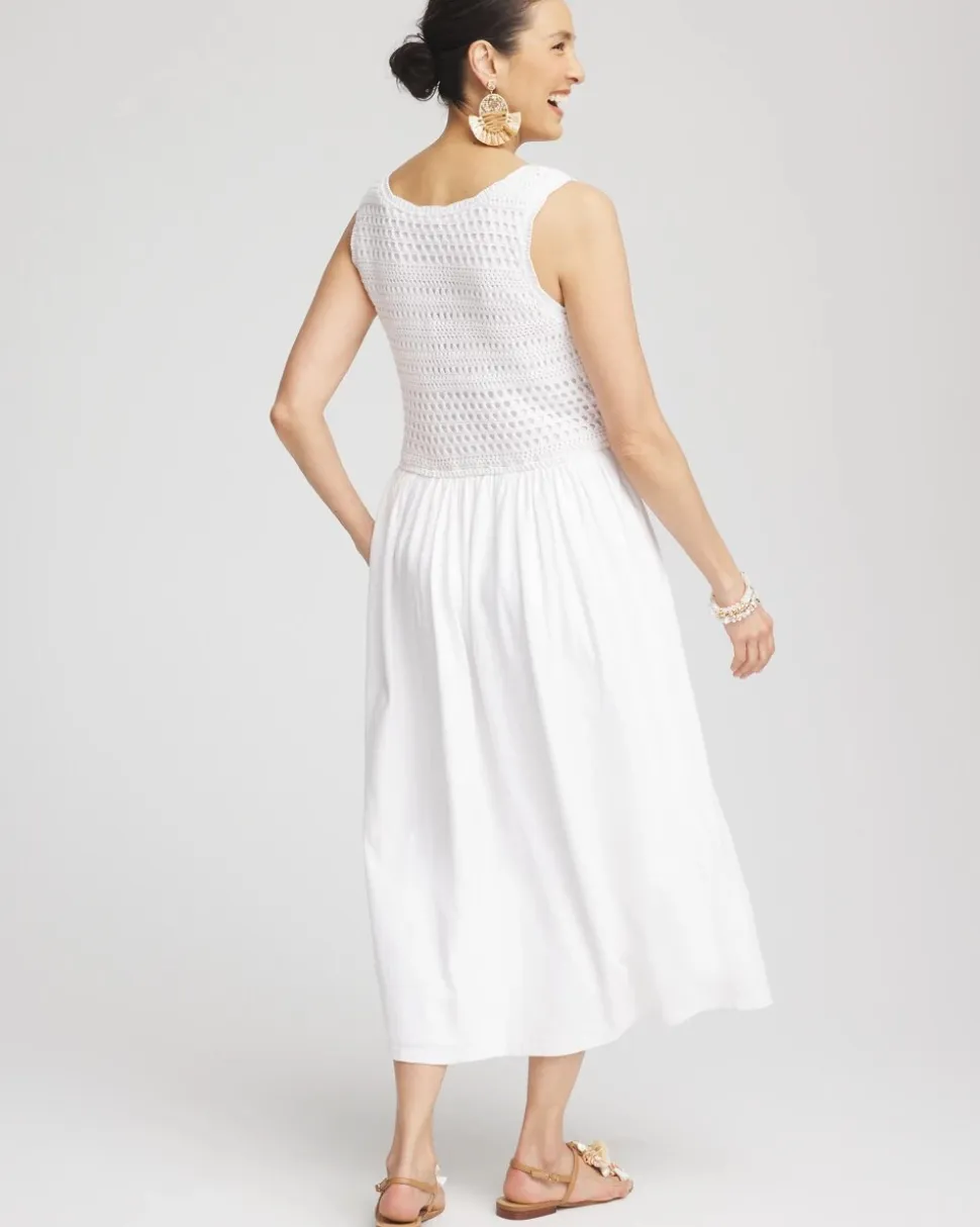 Crochet-Bodice Maxi Dress