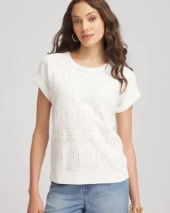 Crocheted Cotton-Blend Shirt