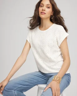 Crocheted Cotton-Blend Shirt