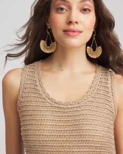 Crochet-Knit Sequins Tank Dress