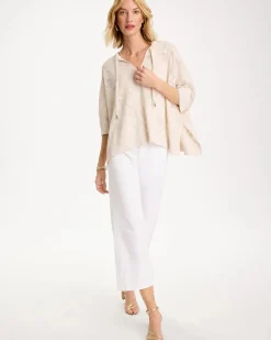 Crochet Lace Notch Neck Poncho