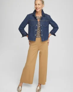 Cropped Denim Shacket
