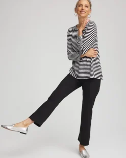 Cropped Girlfriend Kick Flare Jeans