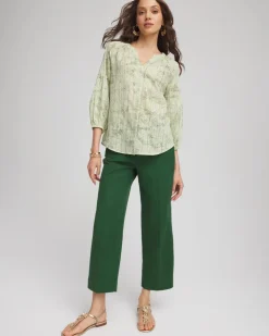 Cropped Straight-Leg Pants
