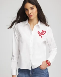 Crystal Heart Poplin Shirt