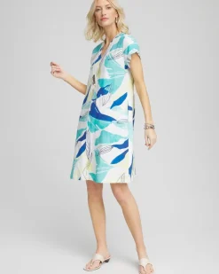 Cuff Sleeve Linen Dress