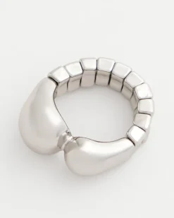 Curvy Silver Stretch Ring