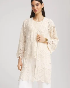 Cutwork Crochet-Lace Long Kimono