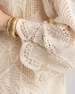 Cutwork Crochet-Lace Long Kimono