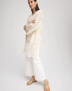 Cutwork Crochet-Lace Long Kimono