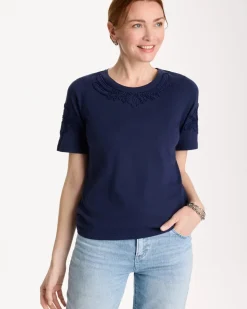 3D Cutwork Knit Tee