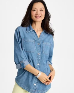 Denim Cinch Waist Jacket