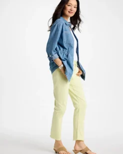 Denim Cinch Waist Jacket