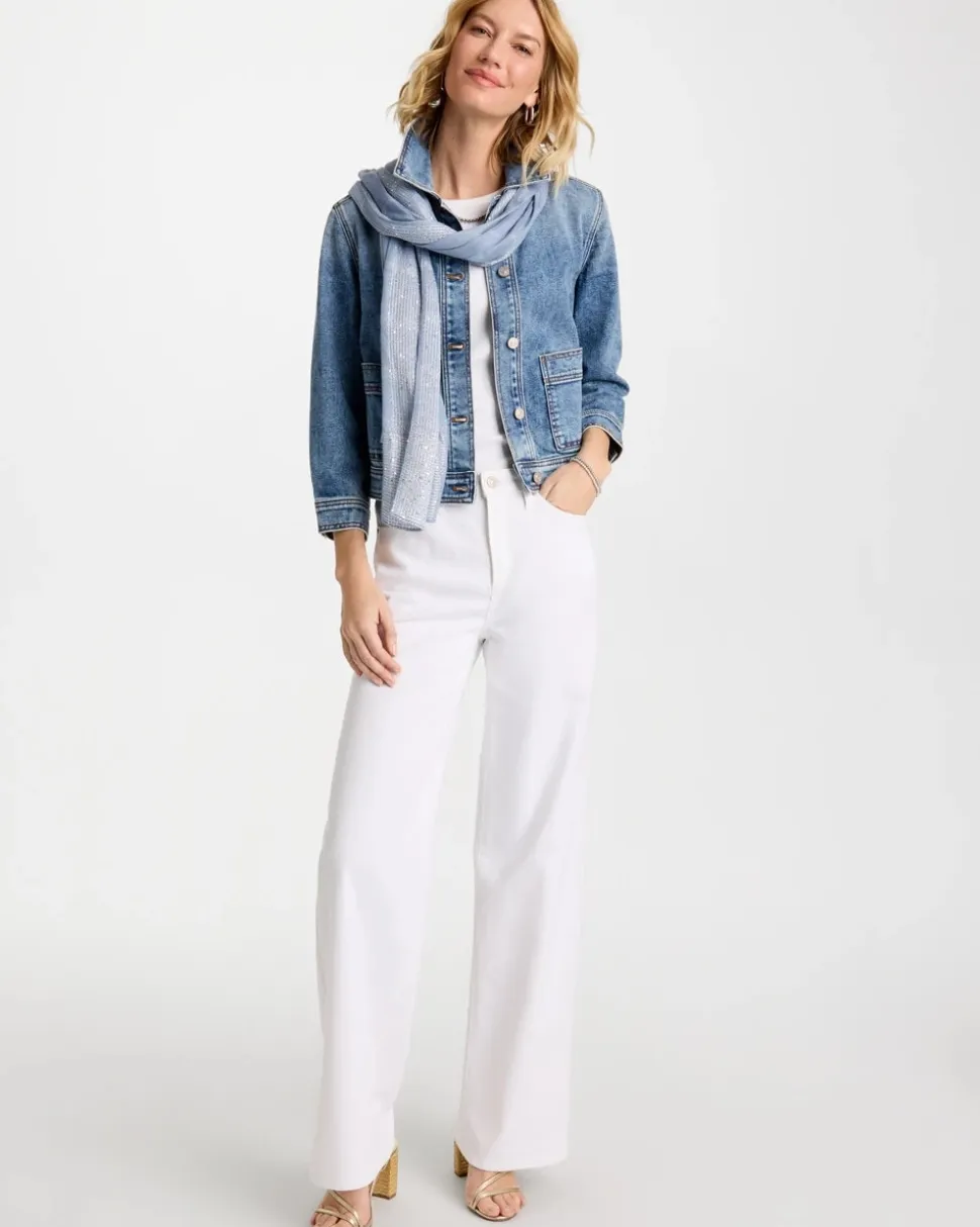 Denim Cropped Trucker Jacket
