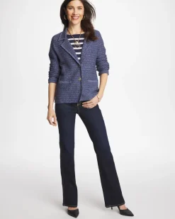 Denim Inspired Textured Cardigan