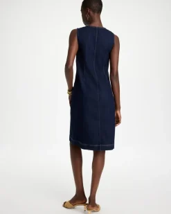 Denim Knee Length Dress