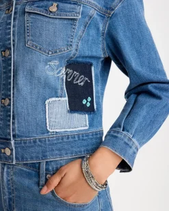 Denim Parrot Pocket Jacket