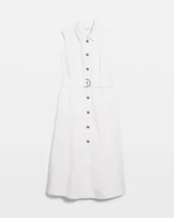 Denim Sleeveless Shirtdress