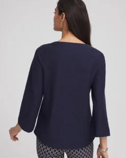 Denim Soutache Top