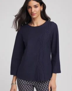 Denim Soutache Top
