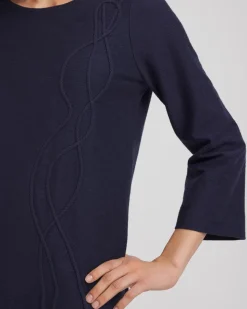 Denim Soutache Top