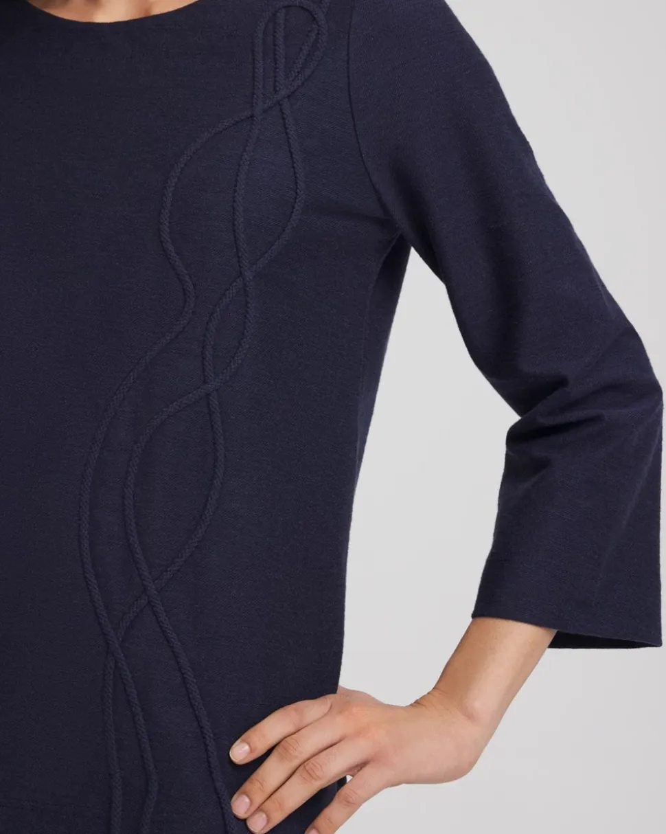 Denim Soutache Top