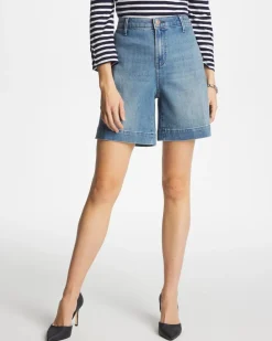 Denim Trouser Shorts