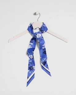Dutch Floral Polka-Dot Skinny Scarf