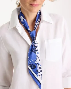 Dutch Floral Polka-Dot Skinny Scarf