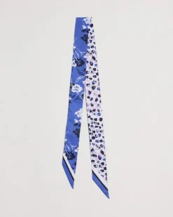 Dutch Floral Polka-Dot Skinny Scarf