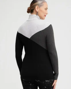 ECOVERO Colorblock Turtleneck Sweater