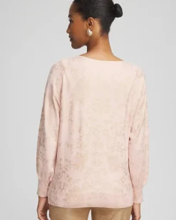 Ecovero™ Foiled Dolman-Sleeve Pullover