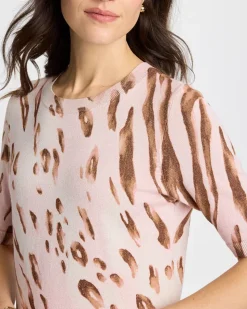 Ella Crewneck Metallic Pullover Sweater