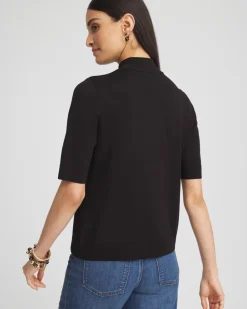 Ella Elbow Sleeve Mockneck Sweater