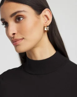 Ella Elbow Sleeve Mockneck Sweater