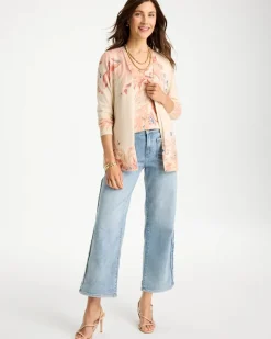 Ella Long-Sleeve Placed Print Cardigan