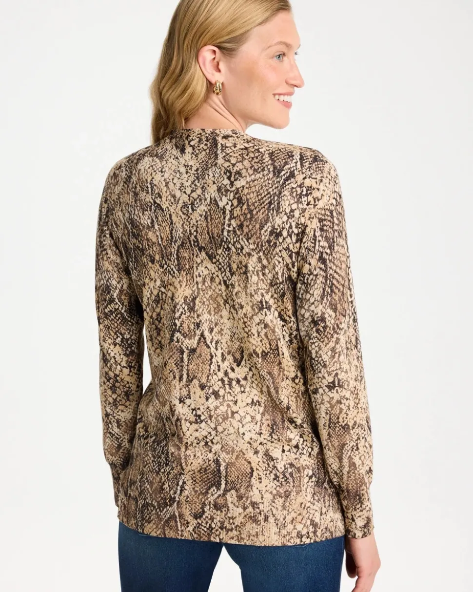 Ella Python Animal Print Cardigan