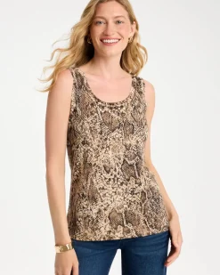Ella Python Animal Print Sweater Tank