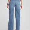 Embellished High Rise Wide Leg Jeans