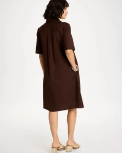 Embellished Linen Popover Dress