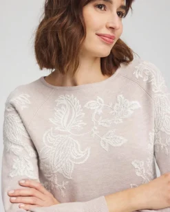 Embroidered Boatneck Sweater