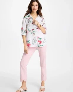 Embroidered Brigitte™ Slim Crop Pant