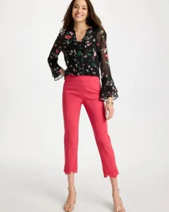 Embroidered Brigitte™ Slim Crop Pant