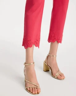 Embroidered Brigitte™ Slim Crop Pant